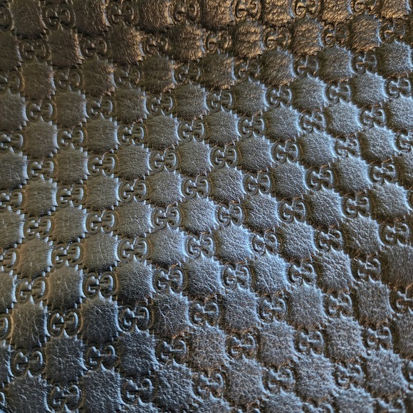 Gucci Black Micro GG Bee Bag Leather Crossbody 449413 520981 - Picture 7 of 14